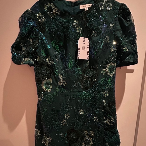 XL Dress The Population “ Brittany Dress” - sequin floral mini dress  WITH TAGS - Picture 1 of 5
